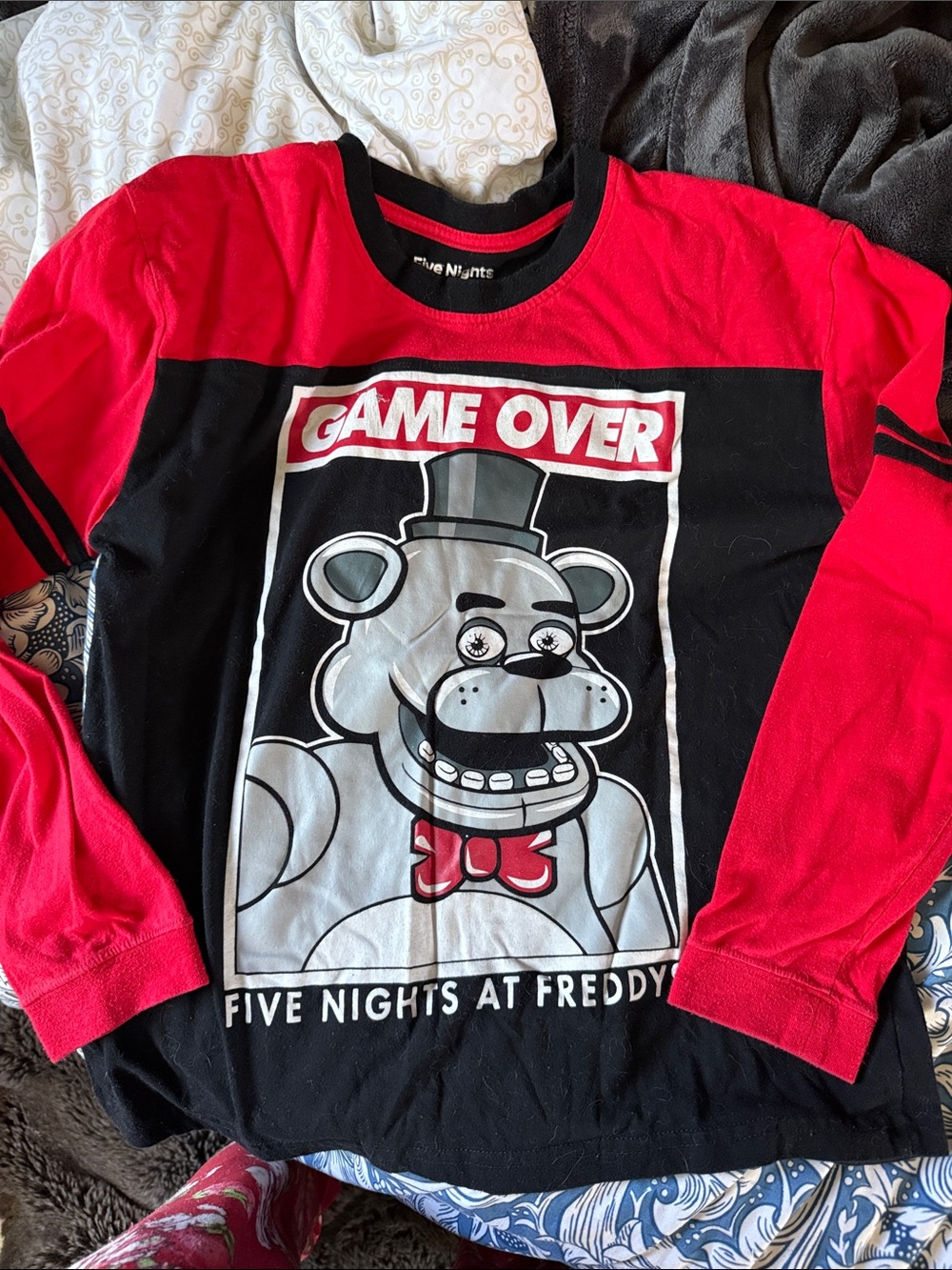 (2) Five Nights at Freddy's long sleeve shirts